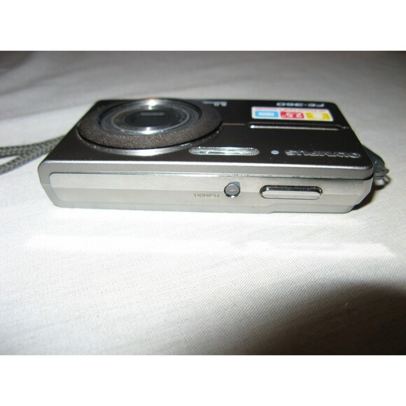Olympus FE-360 Digital Camera Silver in Original Box w SD Card & Battery - Picture 5 of 6